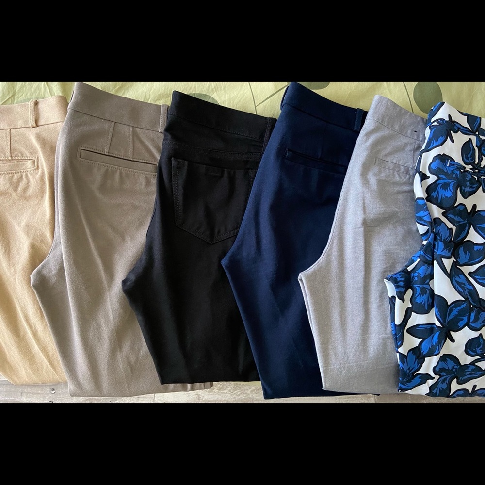 Set of 6 Banana Republic work pants